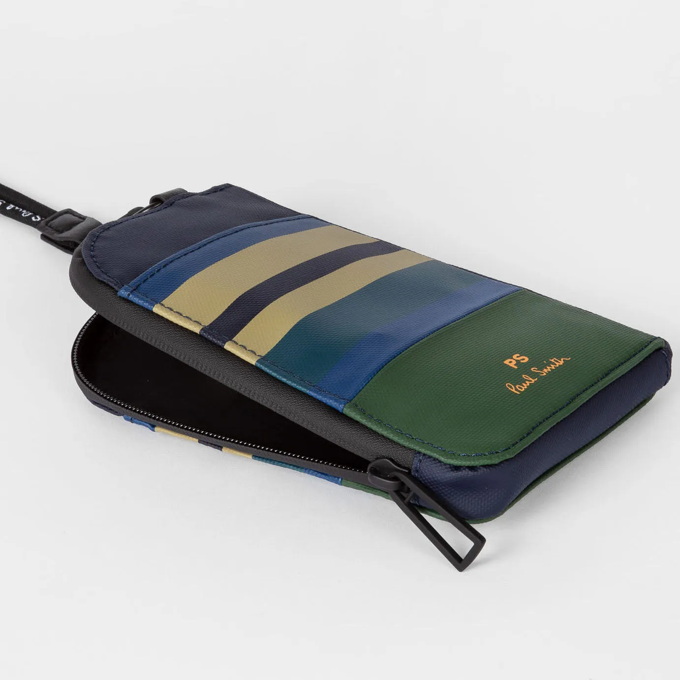 Paul Smith - Men's Coated Engineered Stripe Neck Pouch