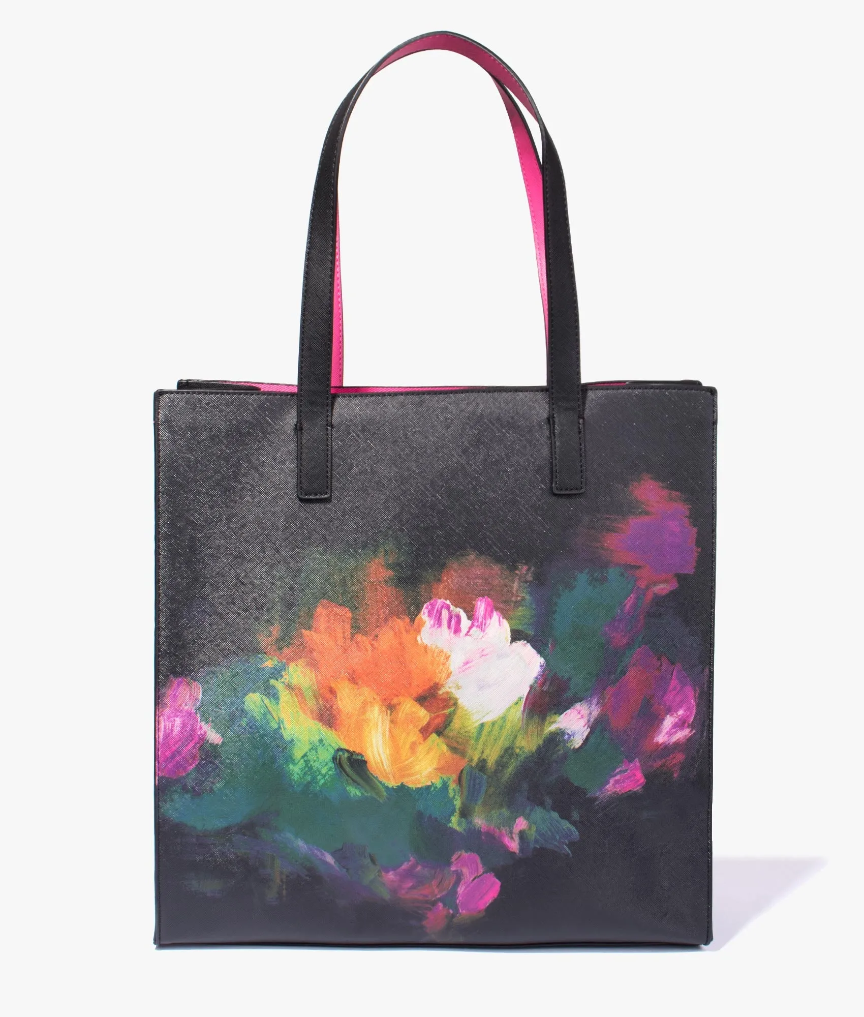 Pelicon paint brush printed large shopper in black