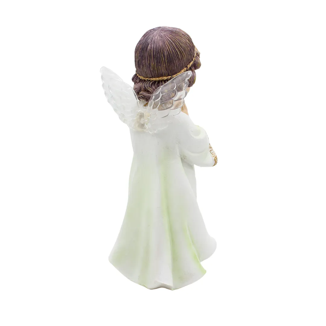 Polystone Praying Angel - 34cm colored