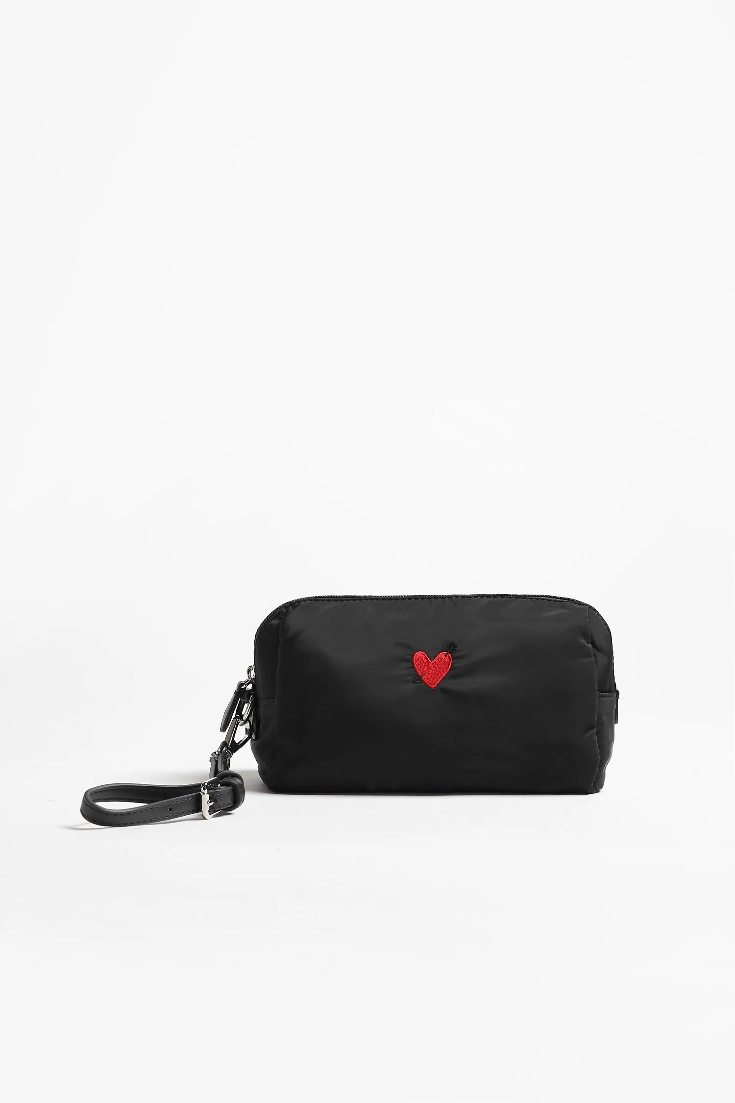 Pouch 'Heart' in Black Nylon