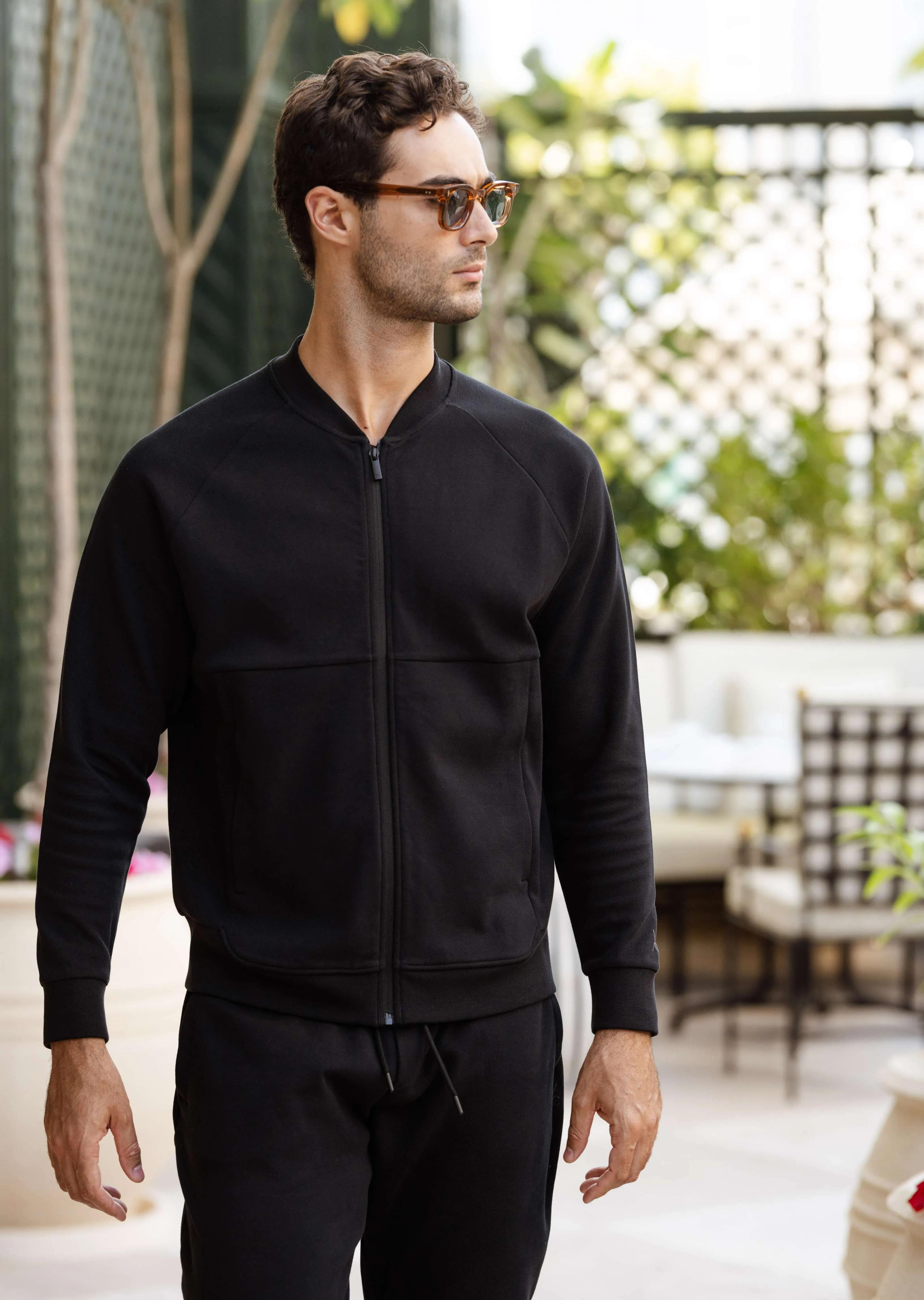 Premium Textured Bomber Black