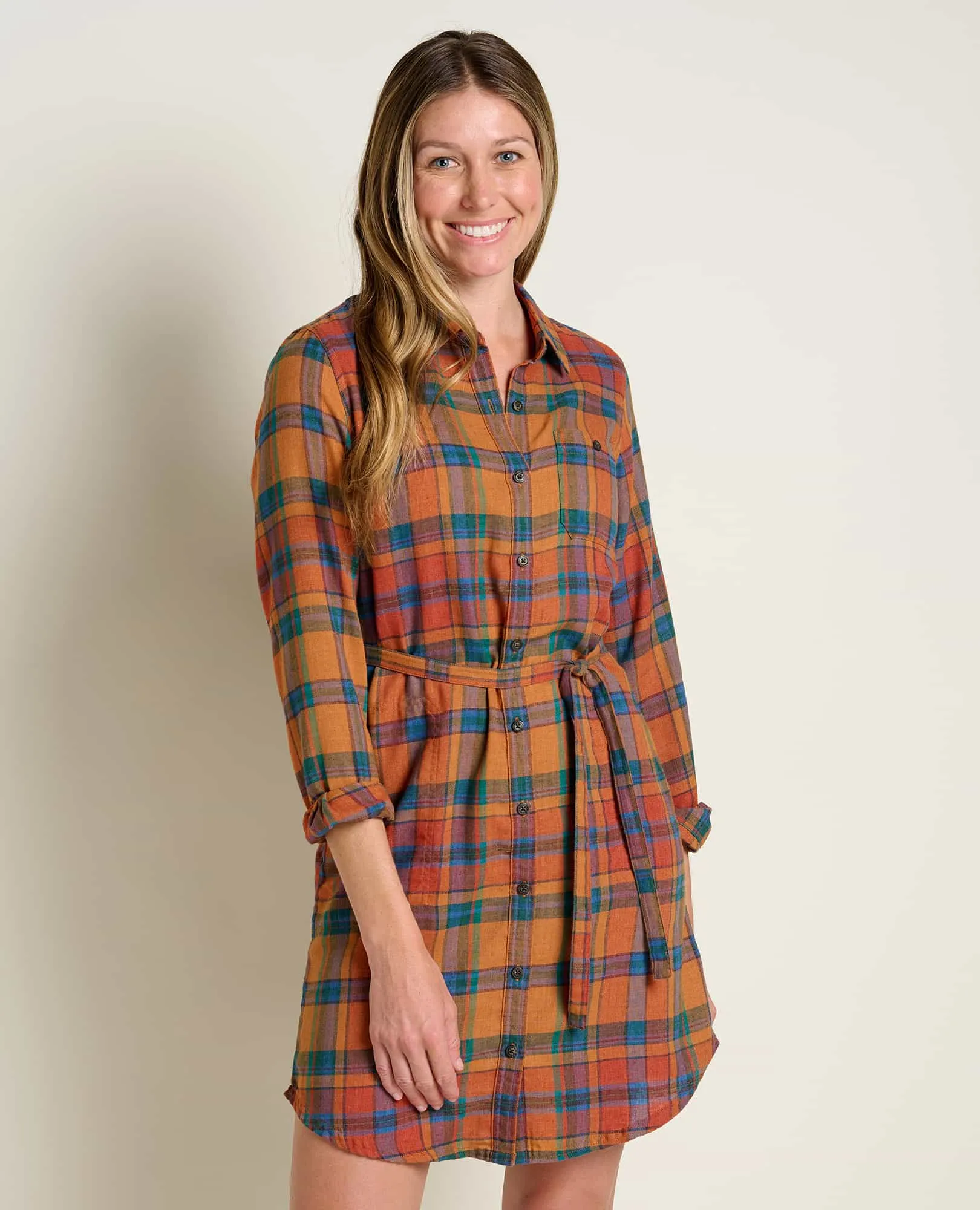 Re-Form Flannel Shirtdress