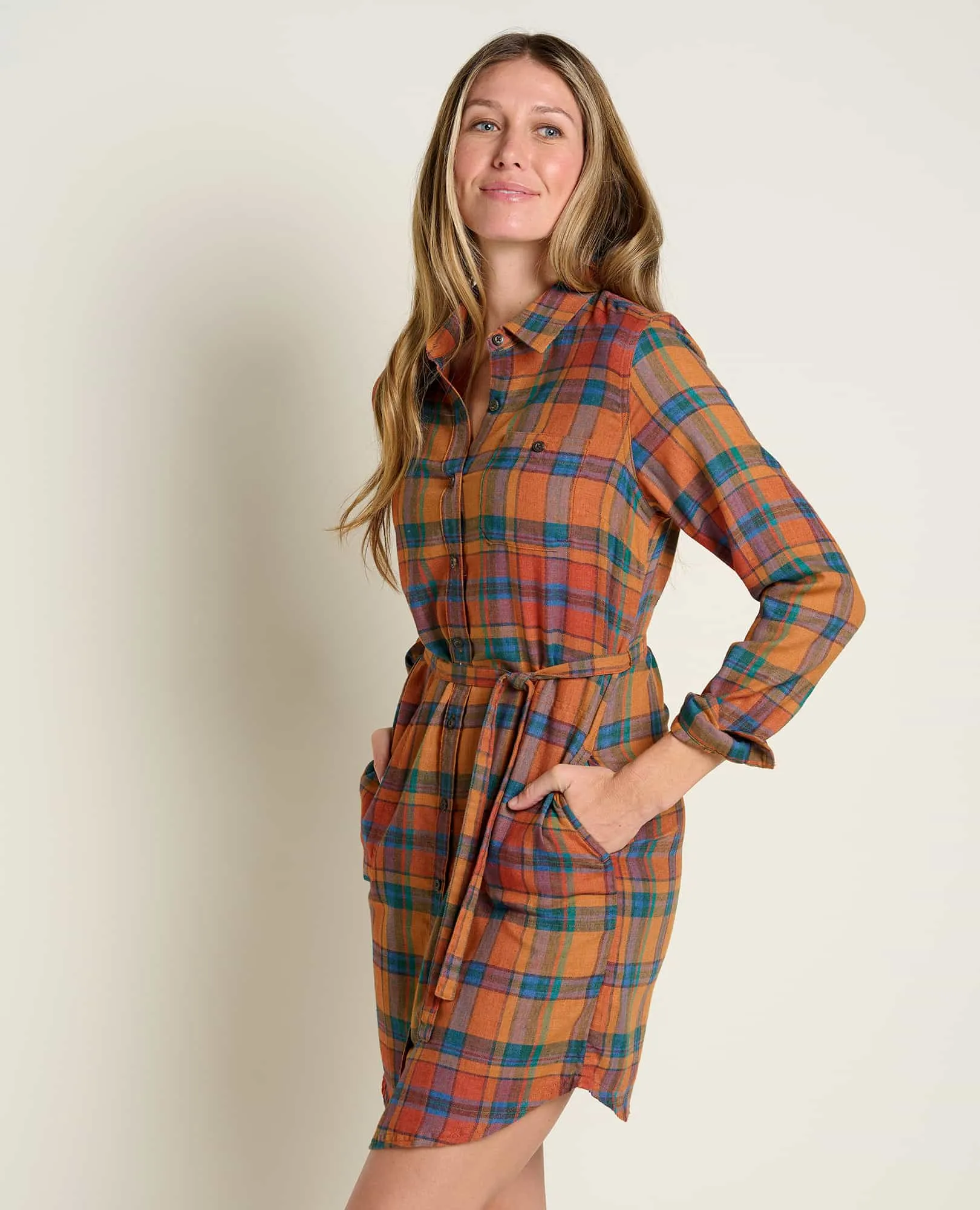 Re-Form Flannel Shirtdress