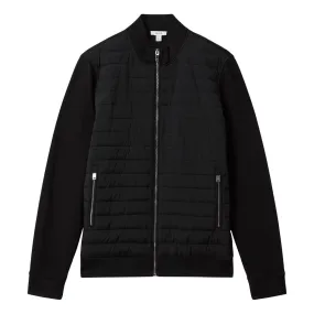 REISS Flintoff Bomber Jacket - Black