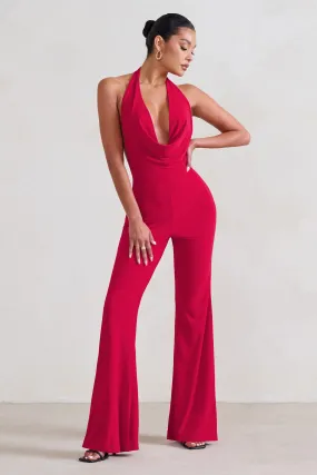 Rhyla | Red Cowl Neck Jumpsuit