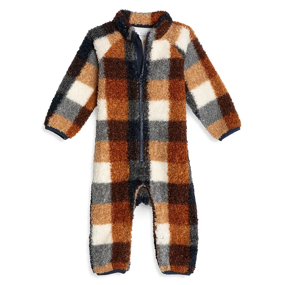 RISE LITTLE EARTHLING Baby Boy's Faux Shearling Romper