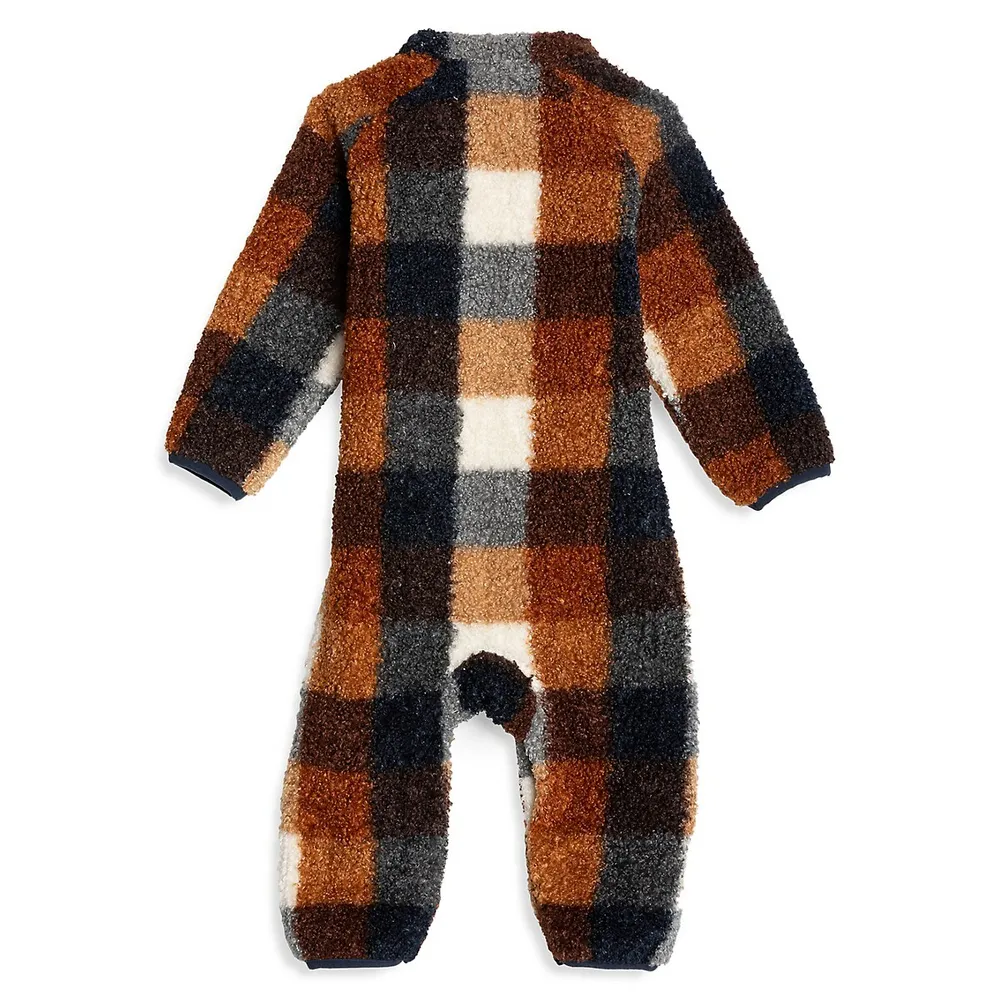 RISE LITTLE EARTHLING Baby Boy's Faux Shearling Romper