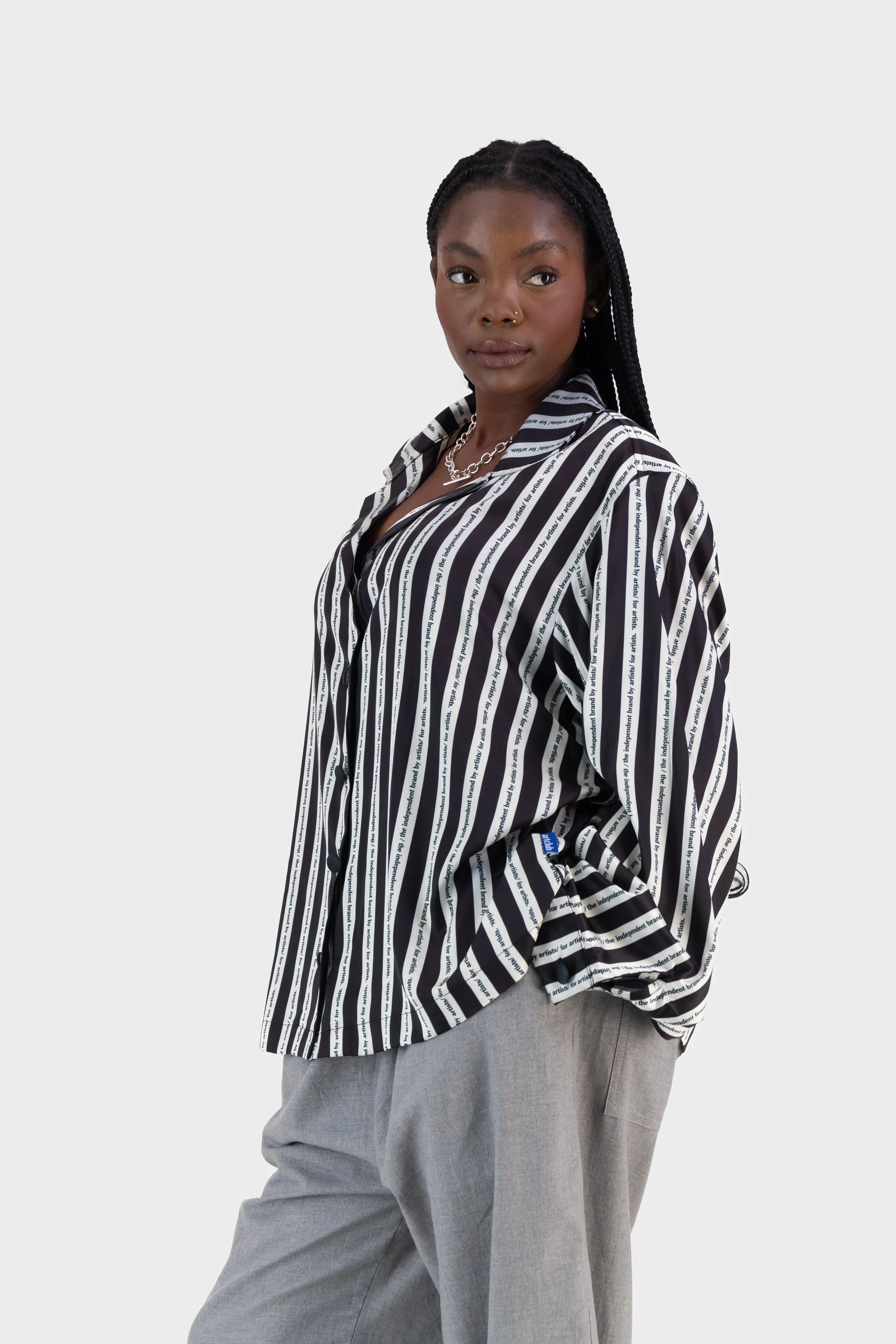 Satin Cocoon Bowler - Stripe