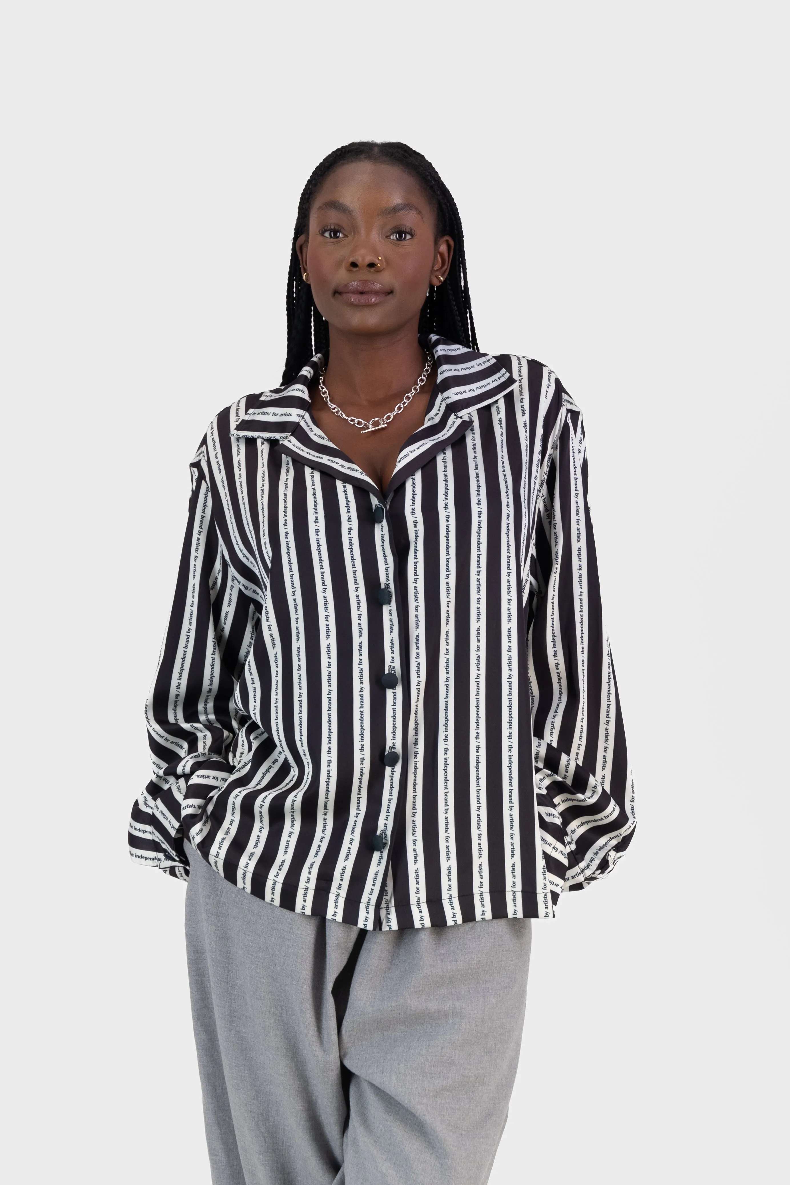 Satin Cocoon Bowler - Stripe