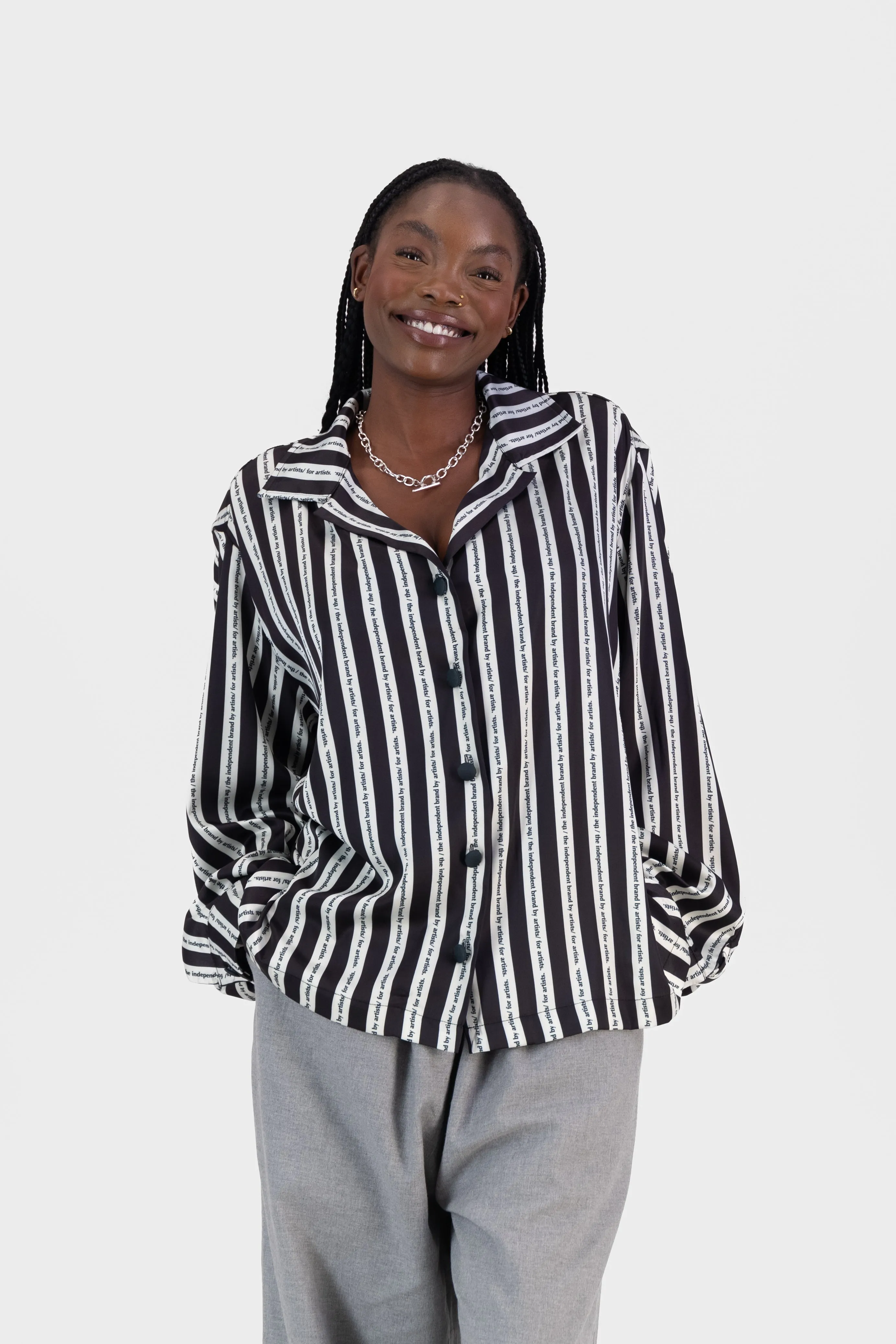 Satin Cocoon Bowler - Stripe