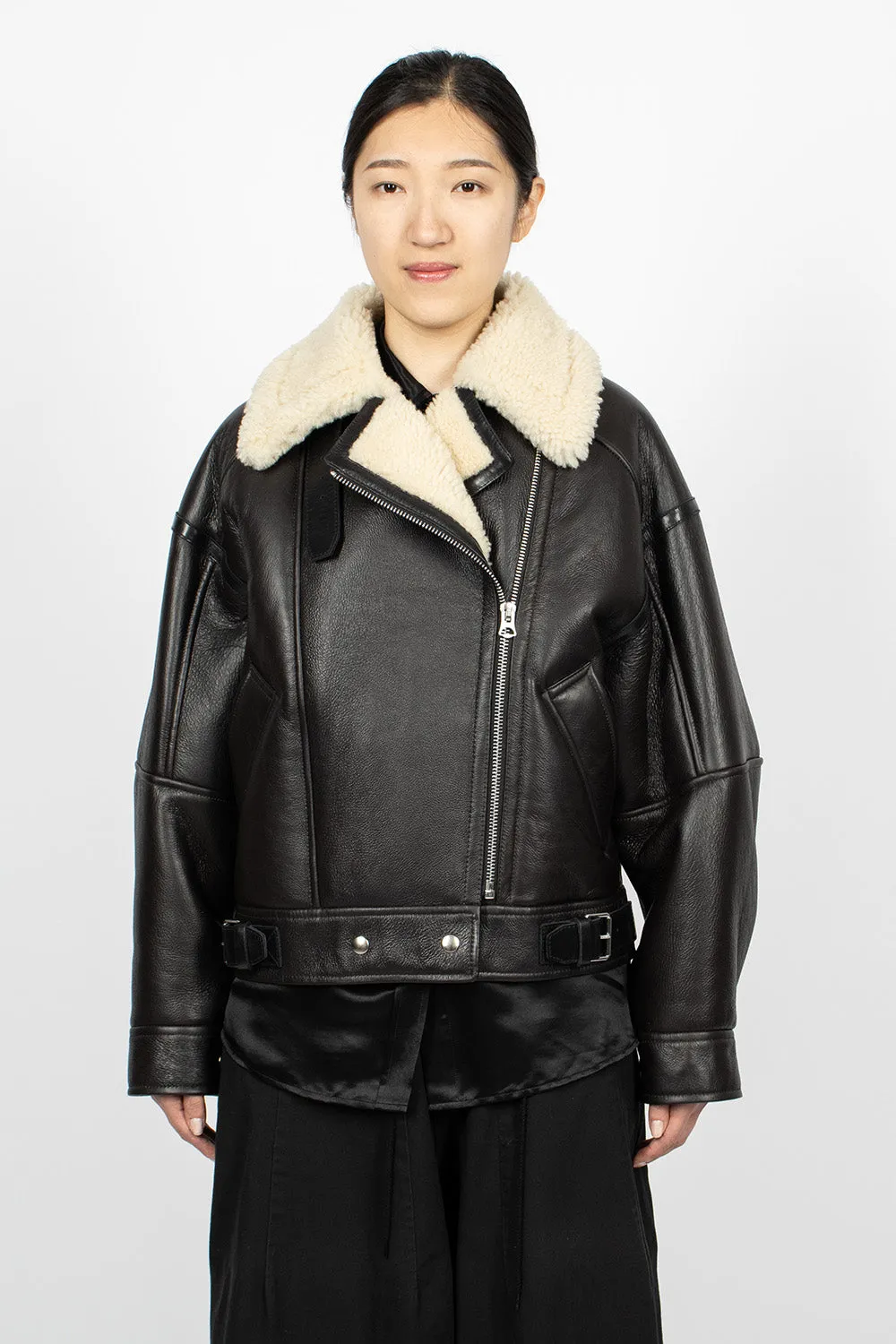 Shearling Jacket Dark Brown