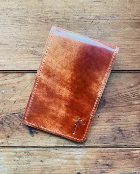 Single Barrel Collection  Yardage Book / Scorecard Holder in Shell Cordovan Marbled Sienna