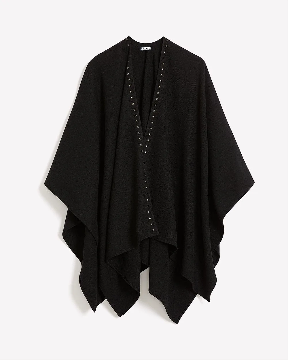 Solid Black Cape with Studs