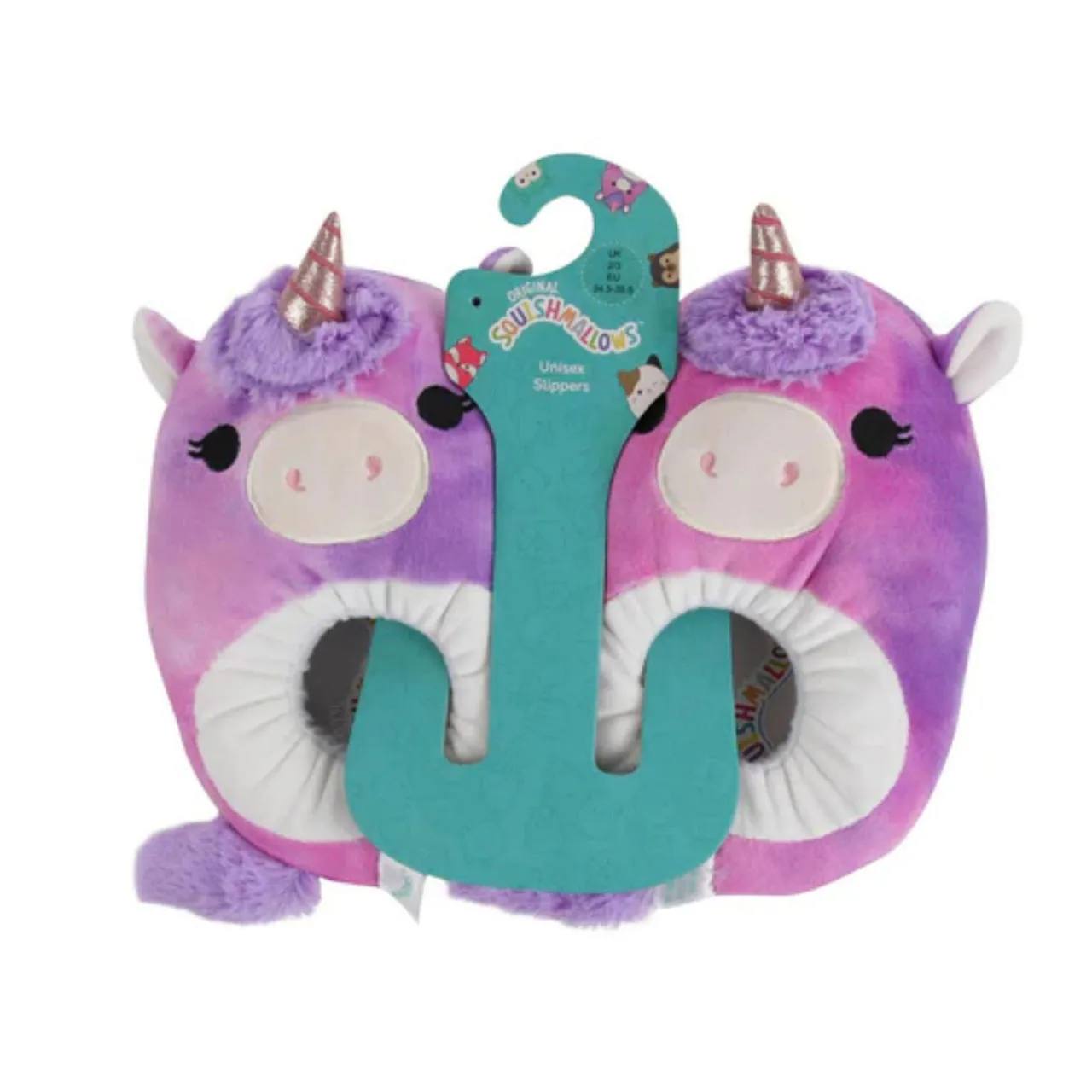 SQUISHMALLOWS Lola the Unicorn Slippers - Purple