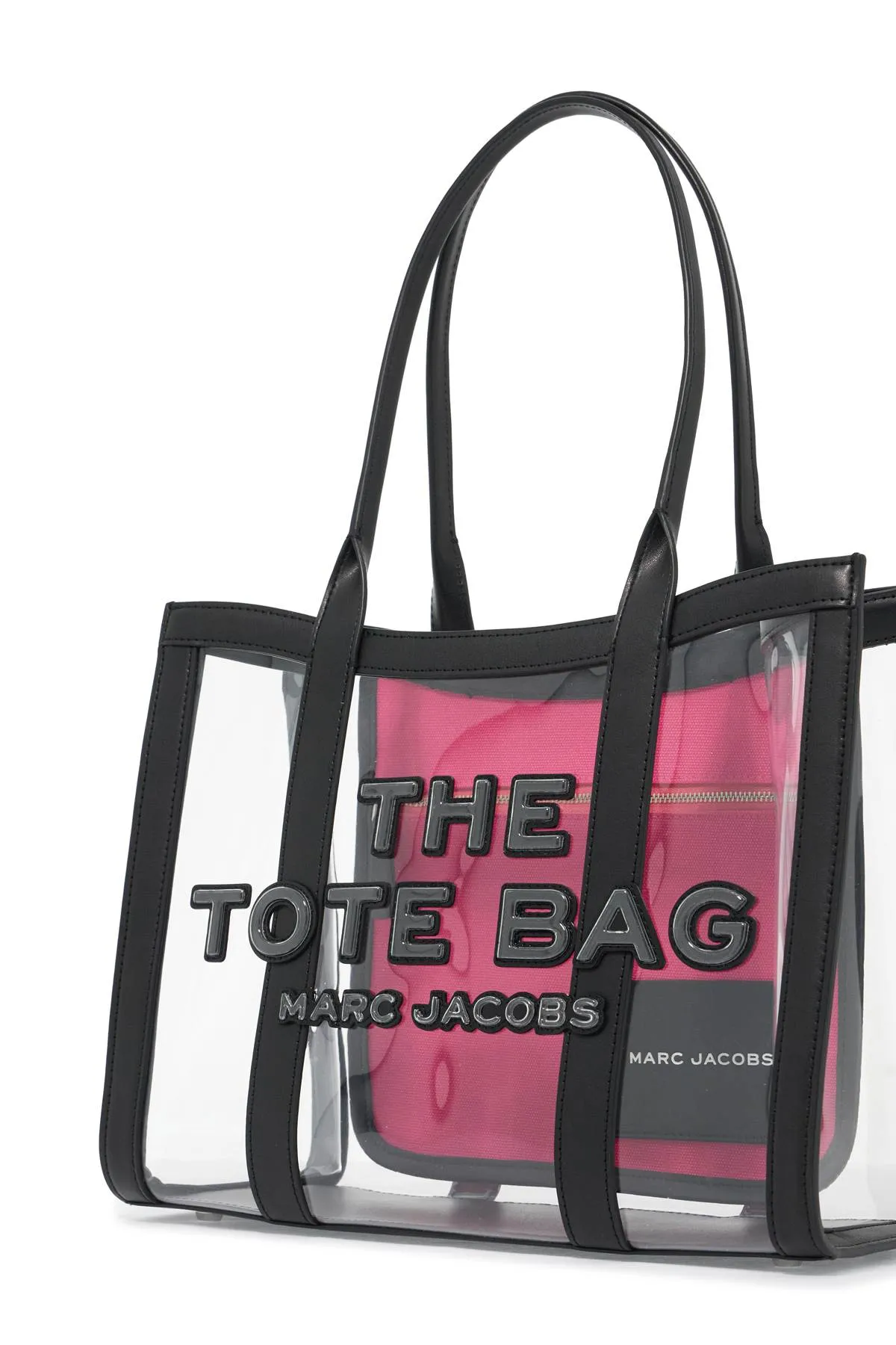 the clear medium tote bag - b 2P4HTT046H03 BLACK