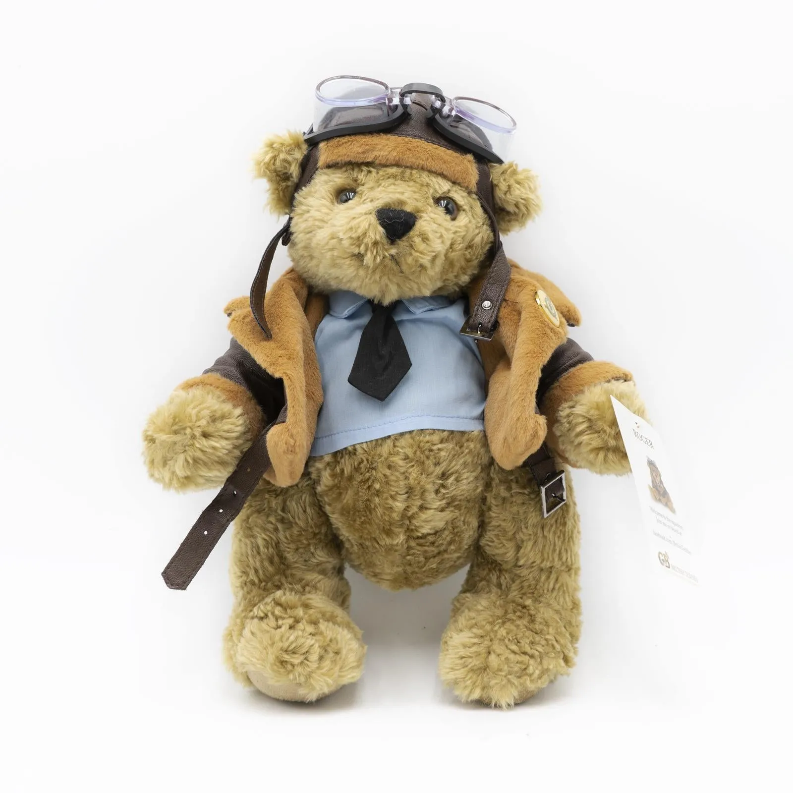 The Great British Teddy Bear Roger Bomber Pilot Bear Soft Plush Toys