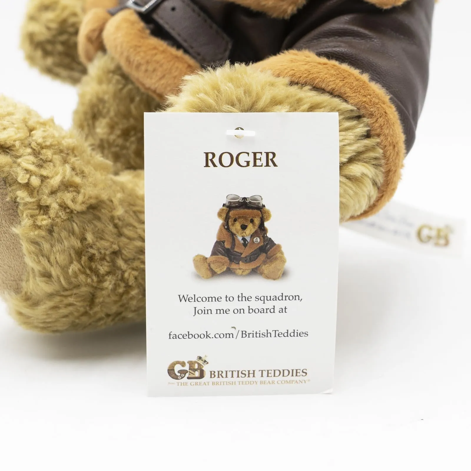 The Great British Teddy Bear Roger Bomber Pilot Bear Soft Plush Toys