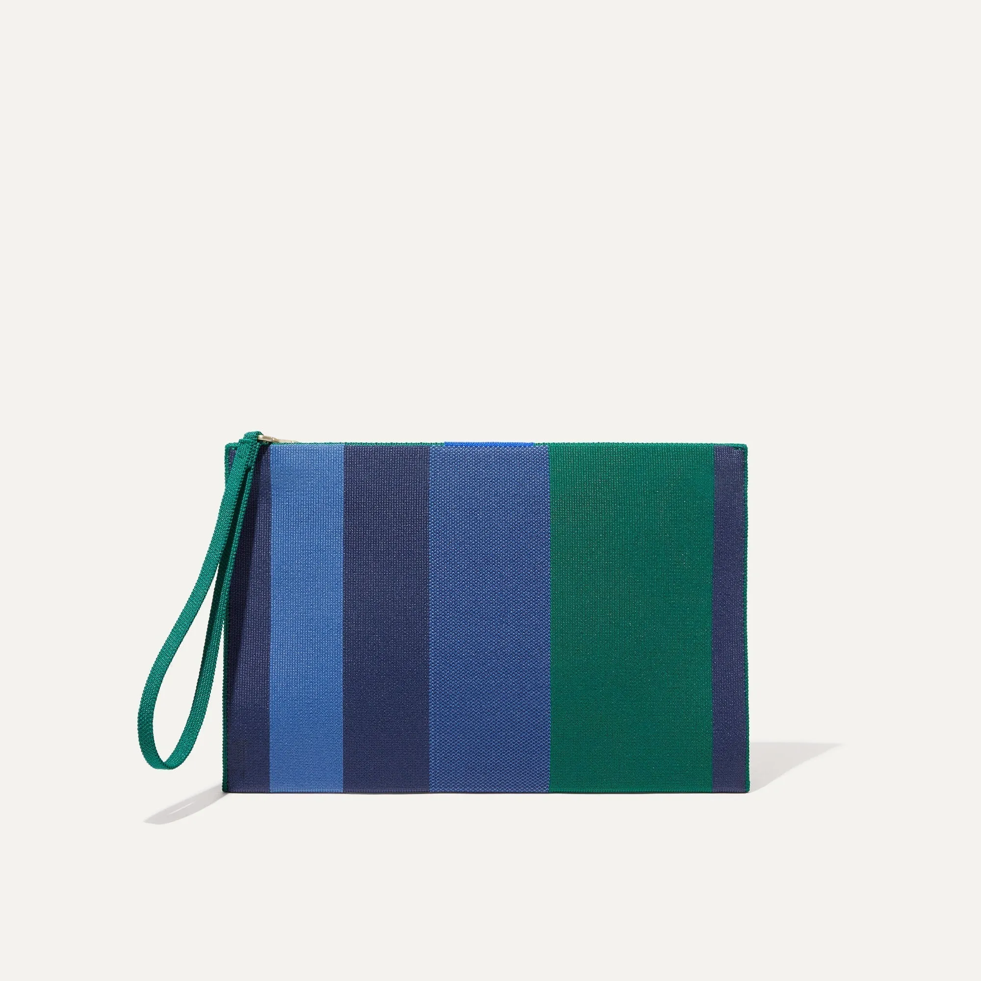 The Wristlet in Ivy Rugby Stripe