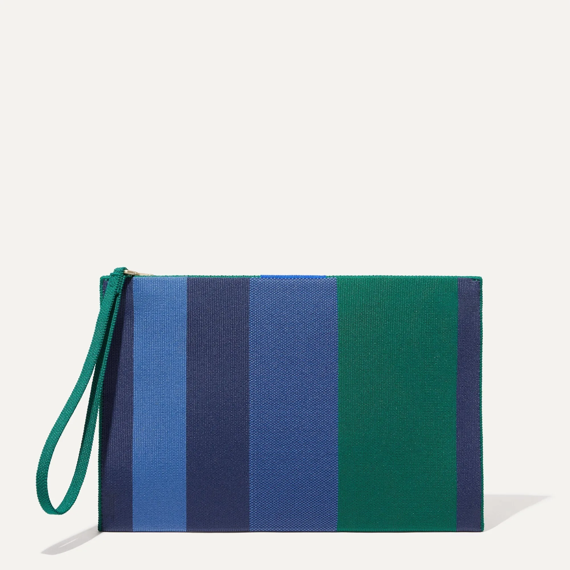 The Wristlet in Ivy Rugby Stripe