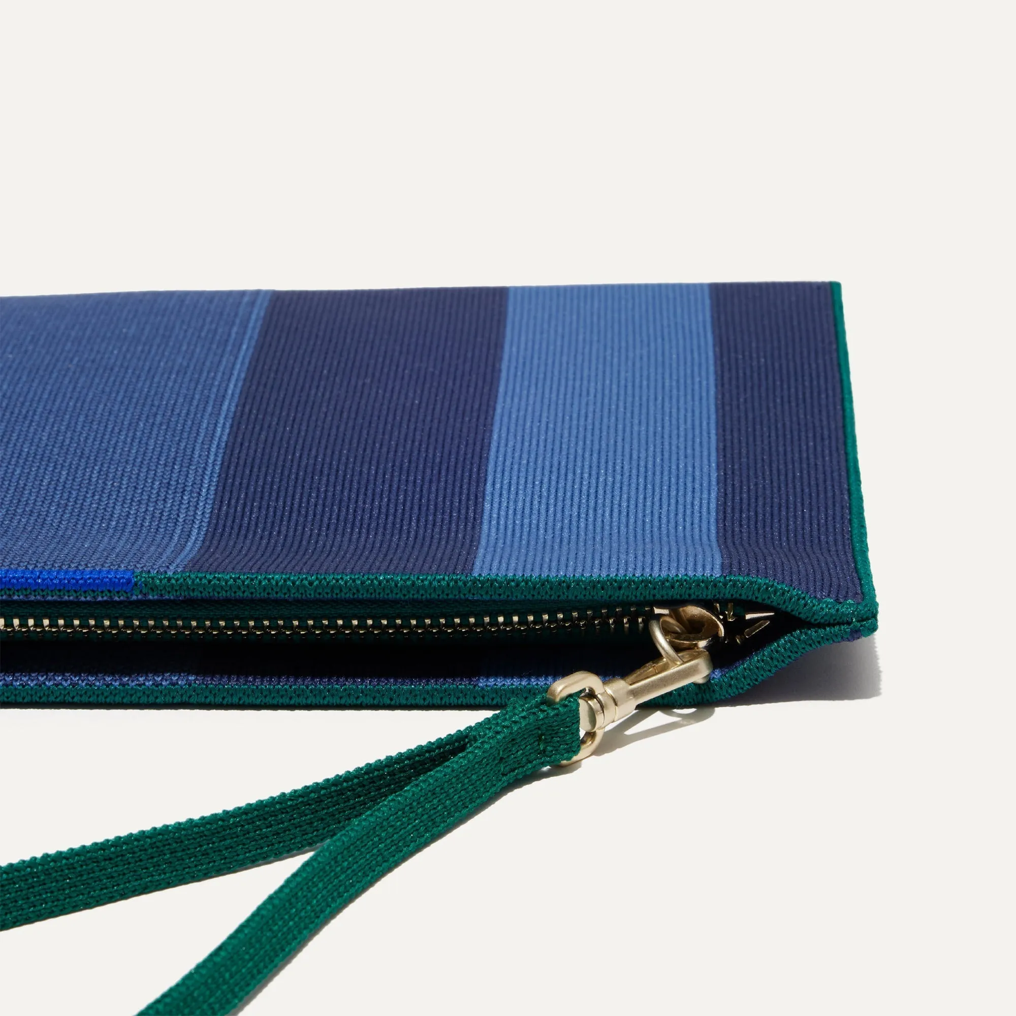 The Wristlet in Ivy Rugby Stripe