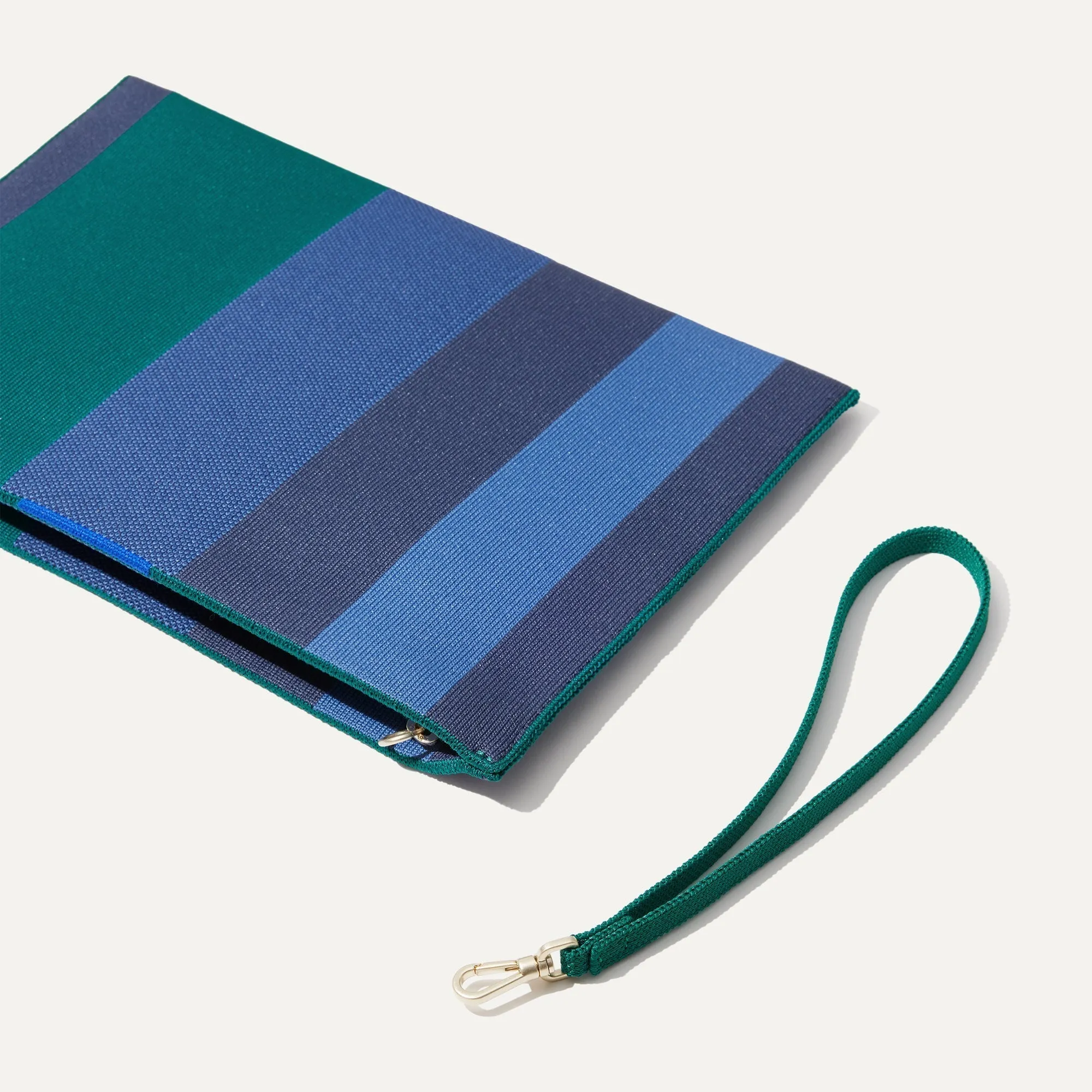 The Wristlet in Ivy Rugby Stripe