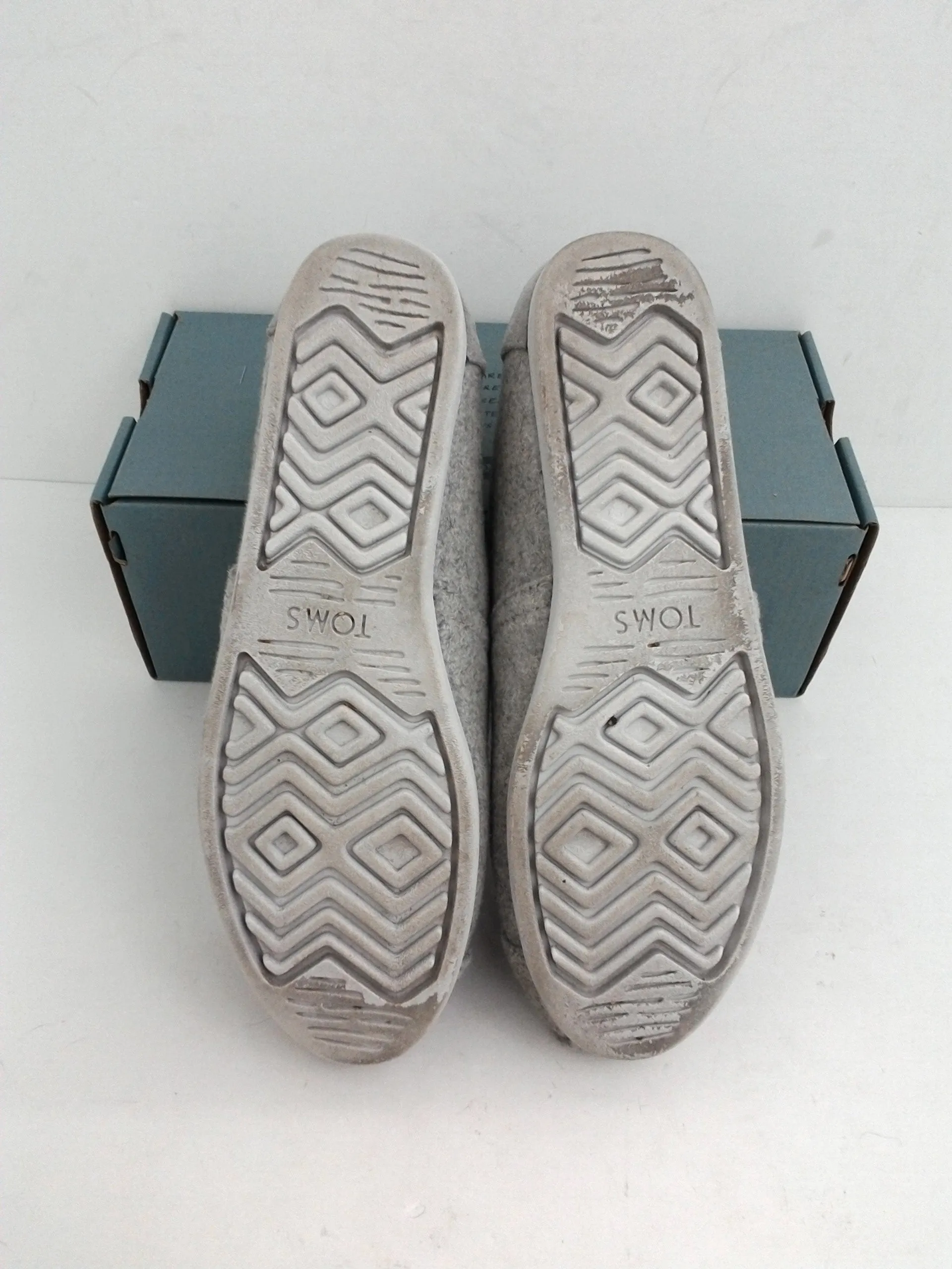 Toms Women's Classic Grey Felt/Faux Shearling Size 8.5