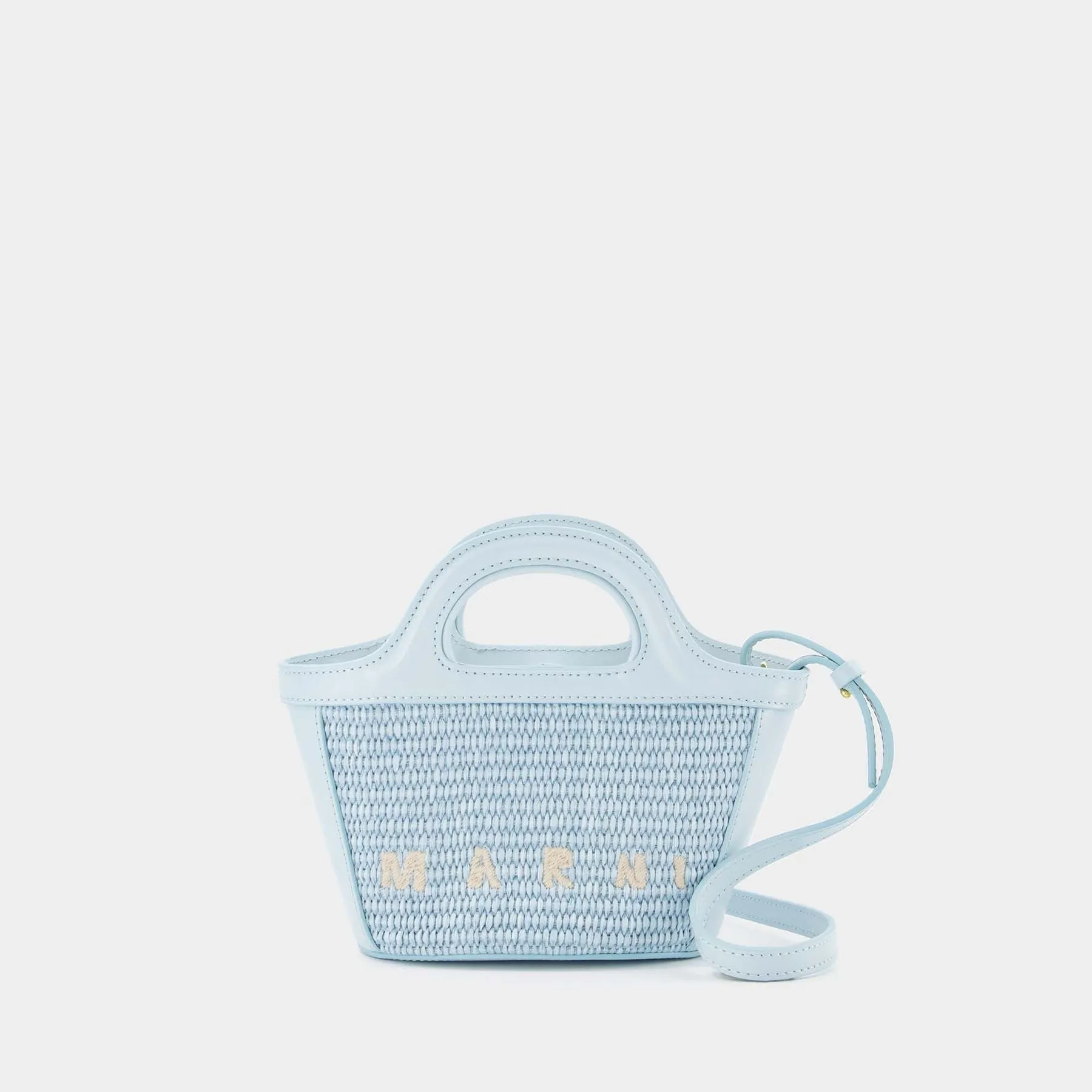 Tropicalia Micro Shopper Bag - Marni - Light Blue - Leather