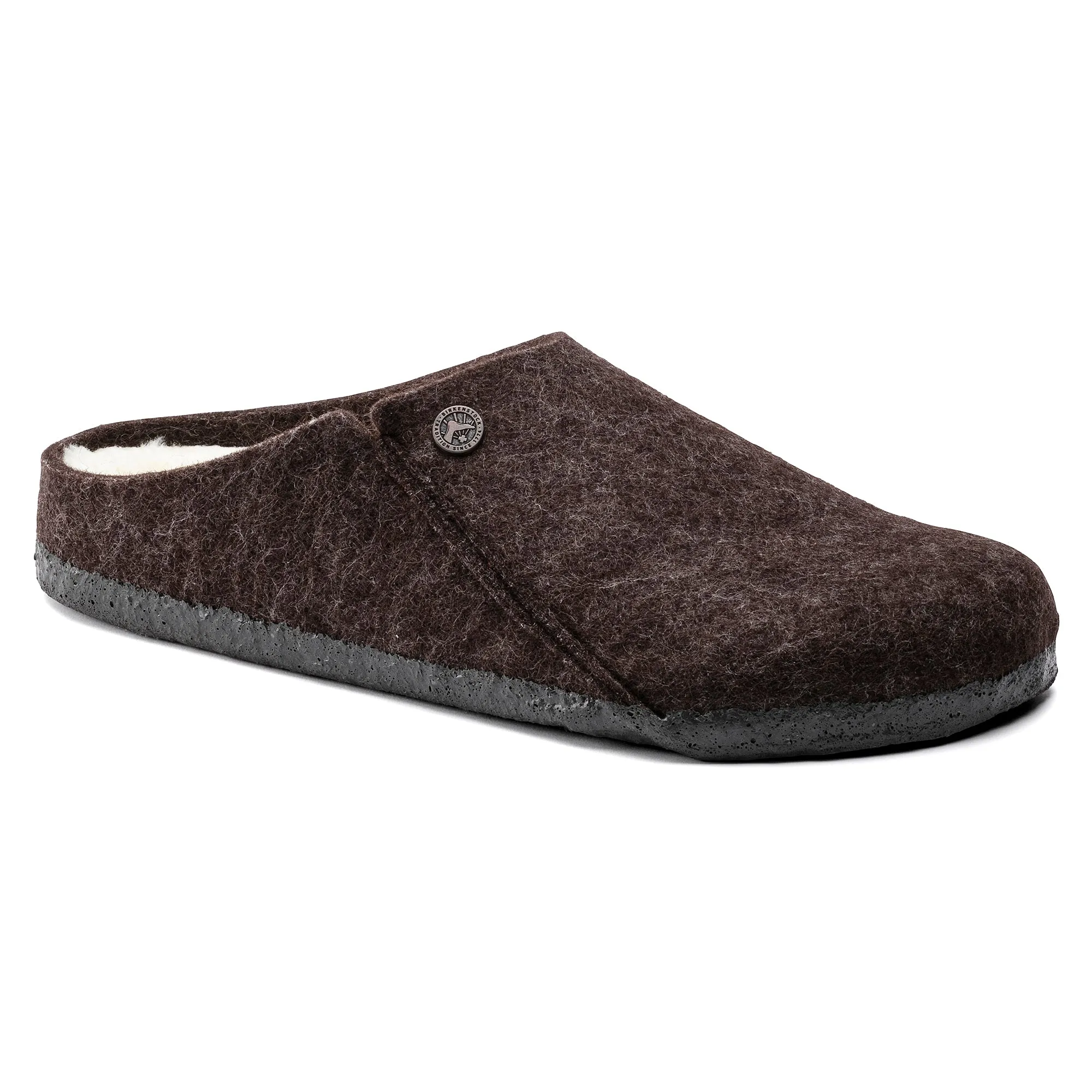 Unisex Birkenstock Zermatt Shearling Wool Felt Slipper Color: Mocha (REGULAR WIDE WIDTH)