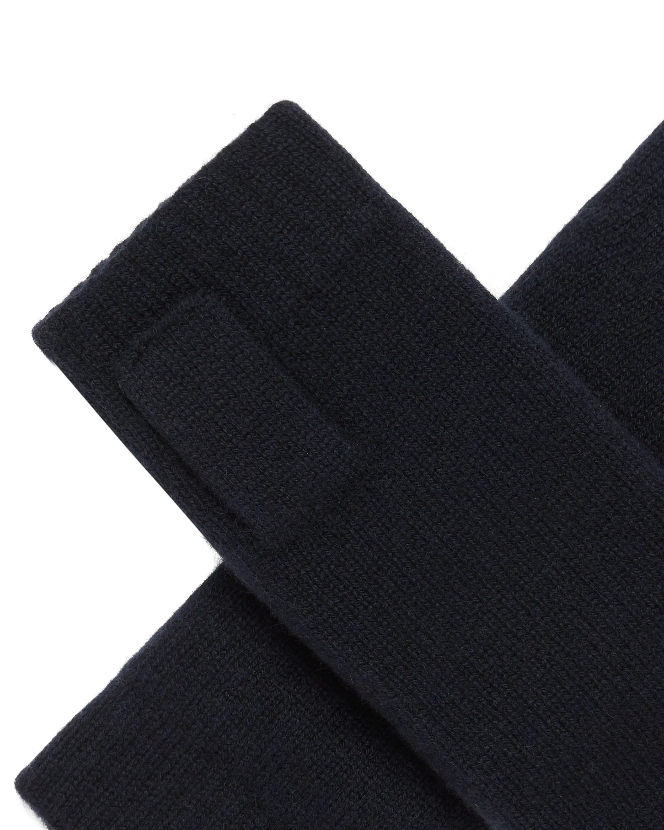 Unisex Shearling Lined Wristwarmers Navy Blue