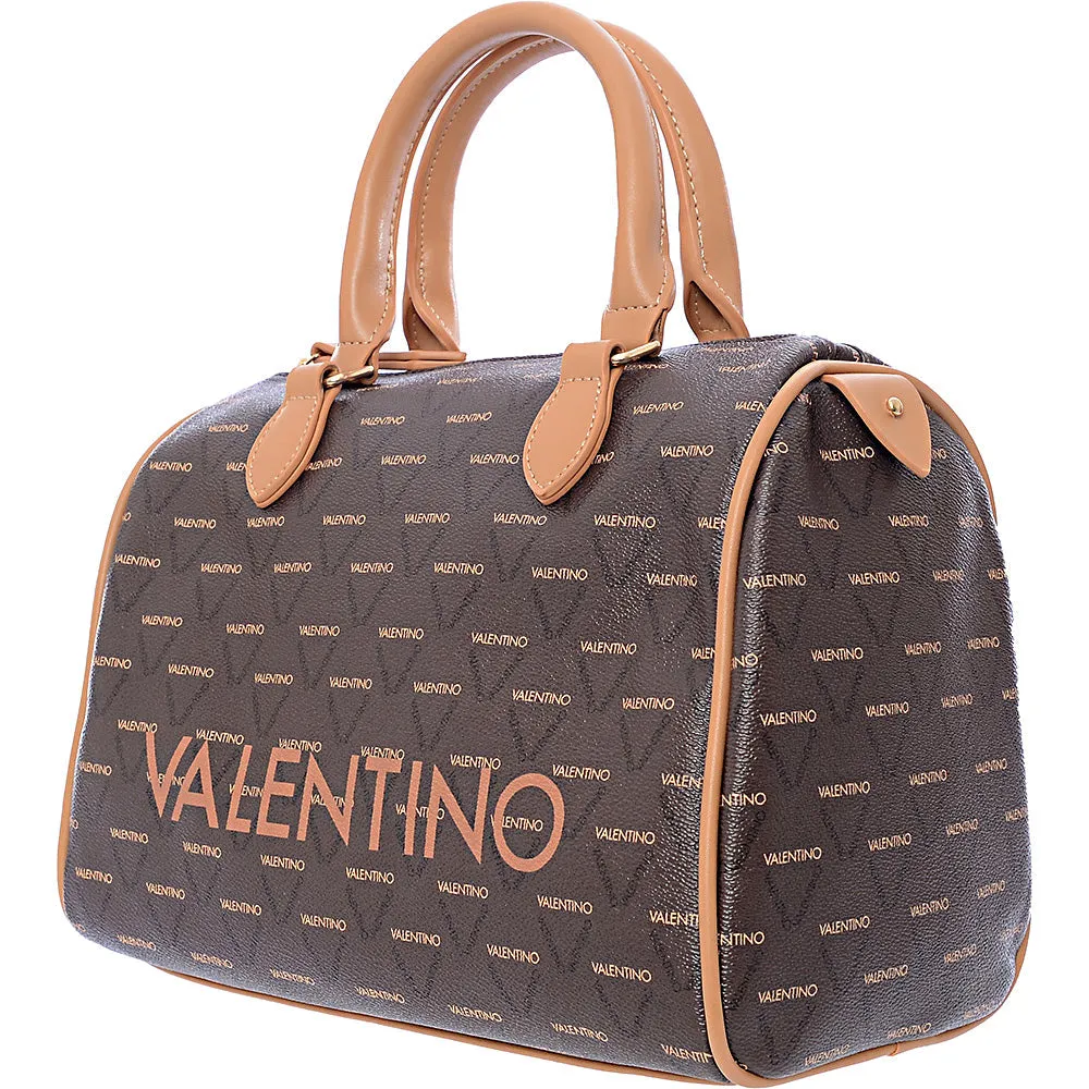 Valentino Bags Women's Brown Liuto Monogram Logo Bowler Bag