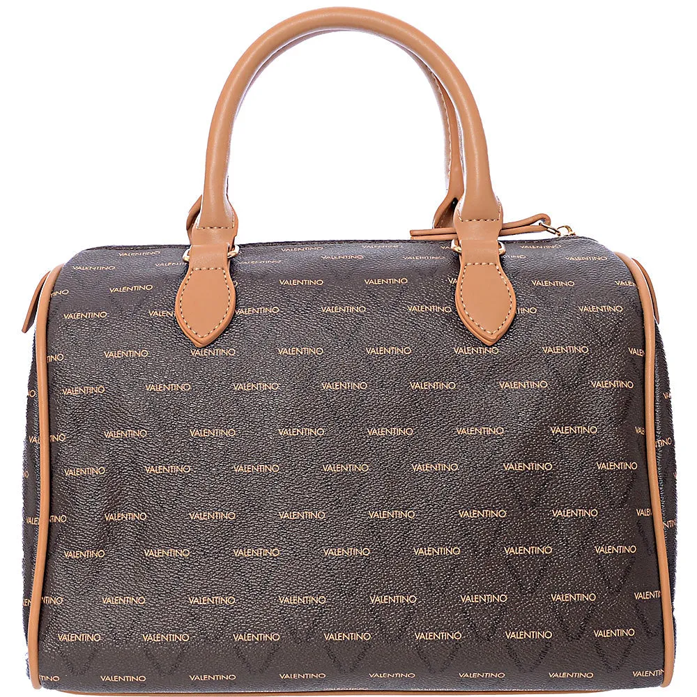 Valentino Bags Women's Brown Liuto Monogram Logo Bowler Bag