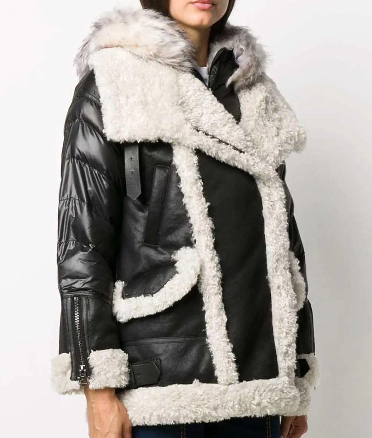 Victoria Shearling Padded Jacket | Womens Shearling Jacket