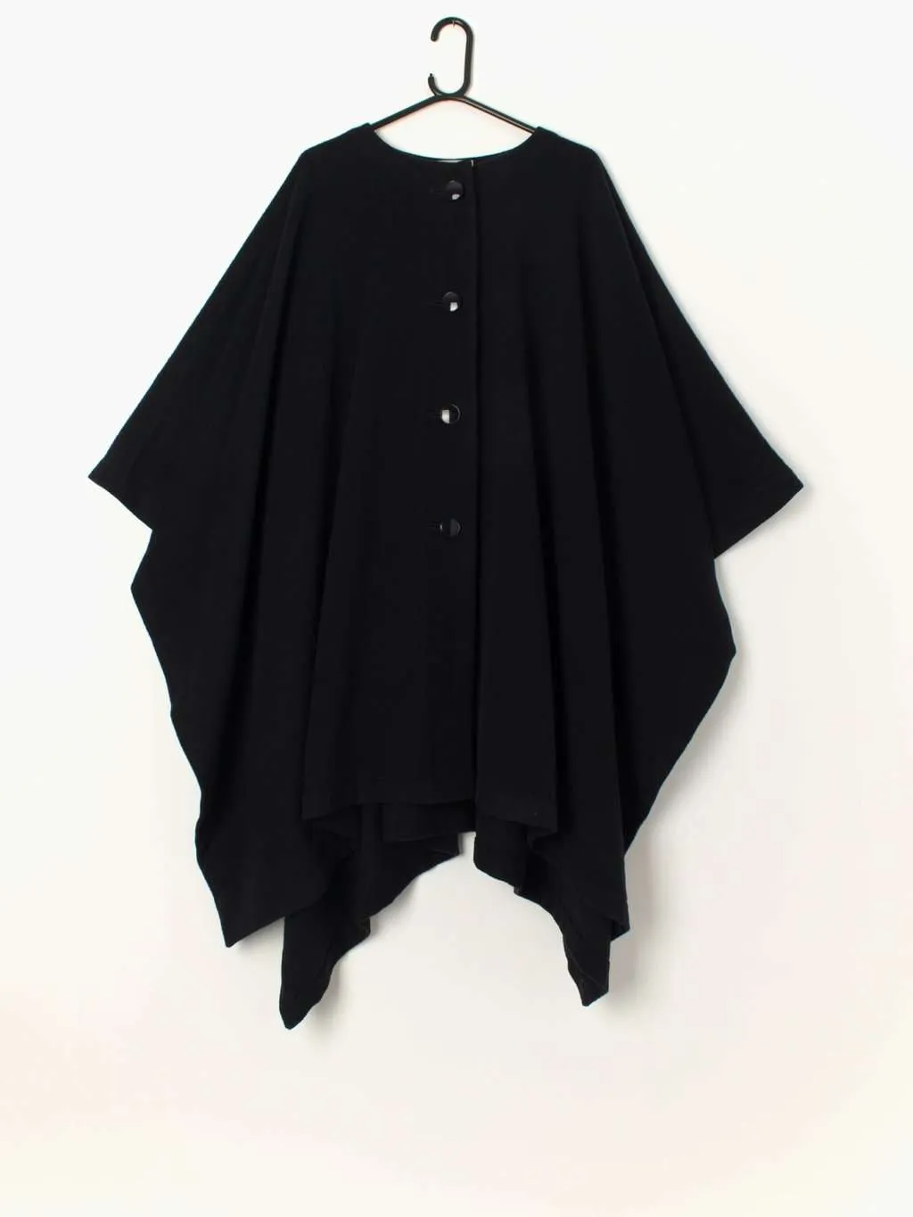 Vintage Aquascutum navy wool and cashmere cape – Free size