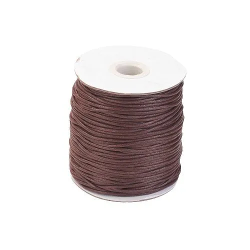 Waxed Cotton Cord, Saddle Brown, 1.5mm