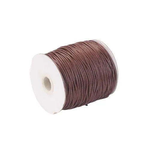 Waxed Cotton Cord, Saddle Brown, 1.5mm