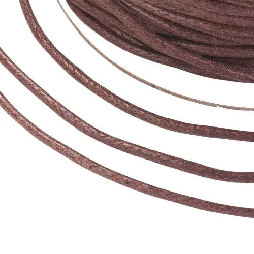 Waxed Cotton Cord, Saddle Brown, 1.5mm