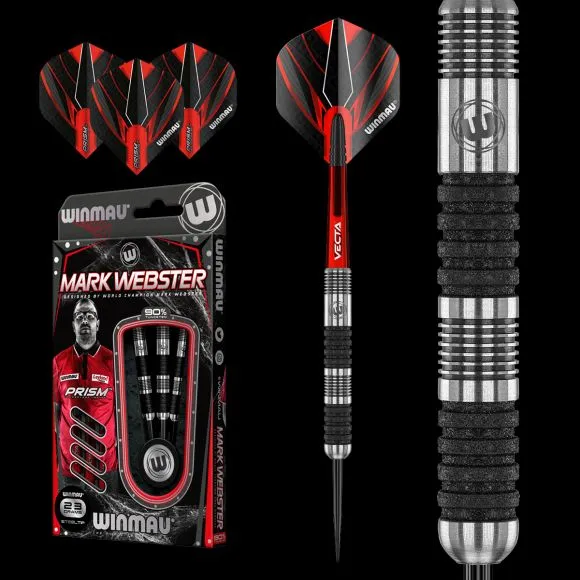 Winmau Mark Webster Diamond Grip Steel Tip Darts