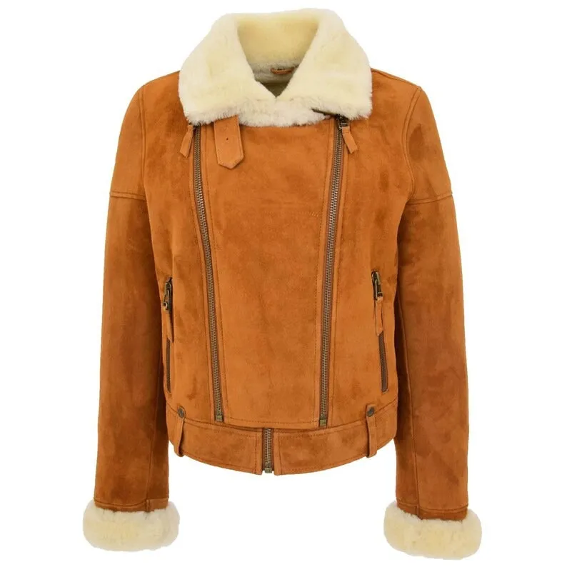 Women's B3 Shearling Sheepskin Fur Aviator Jacket