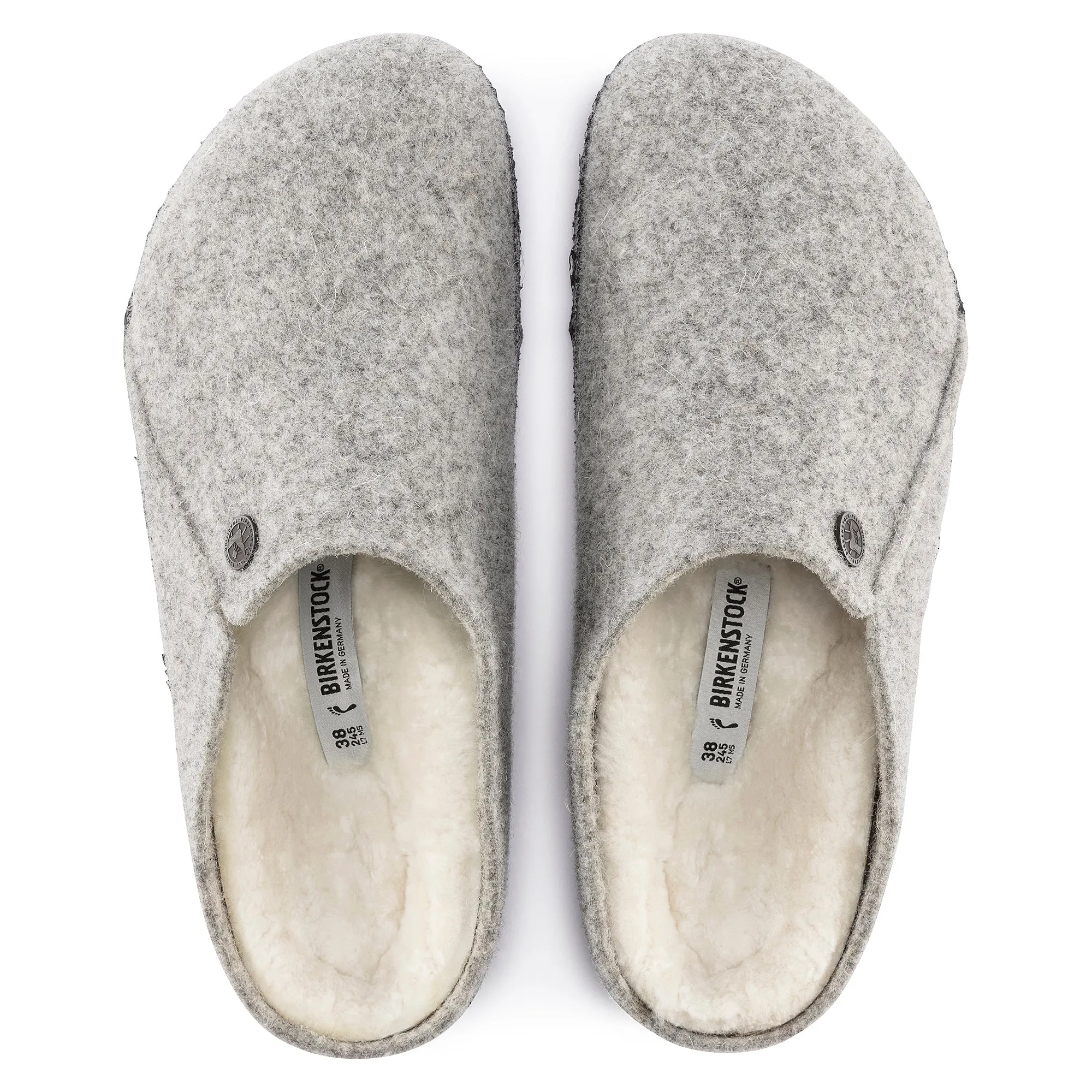 Women's Birkenstock Zermatt Shearling Wool Felt Slipper Color: Gray