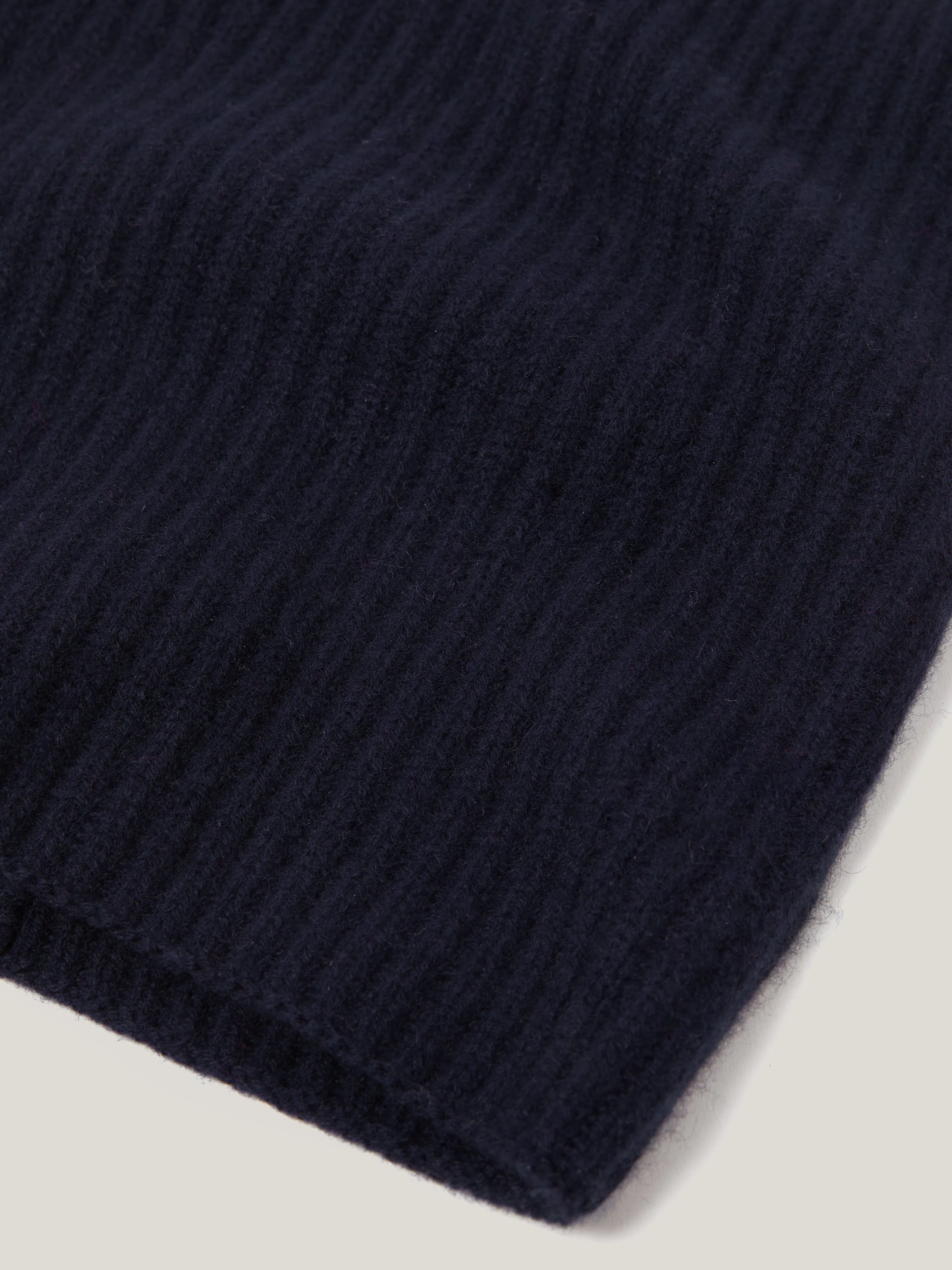 Wool Cashmere Blend Snood | Navy