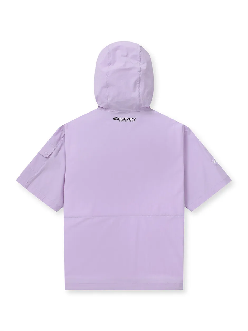 Woven Hooded Anorak D.Violet