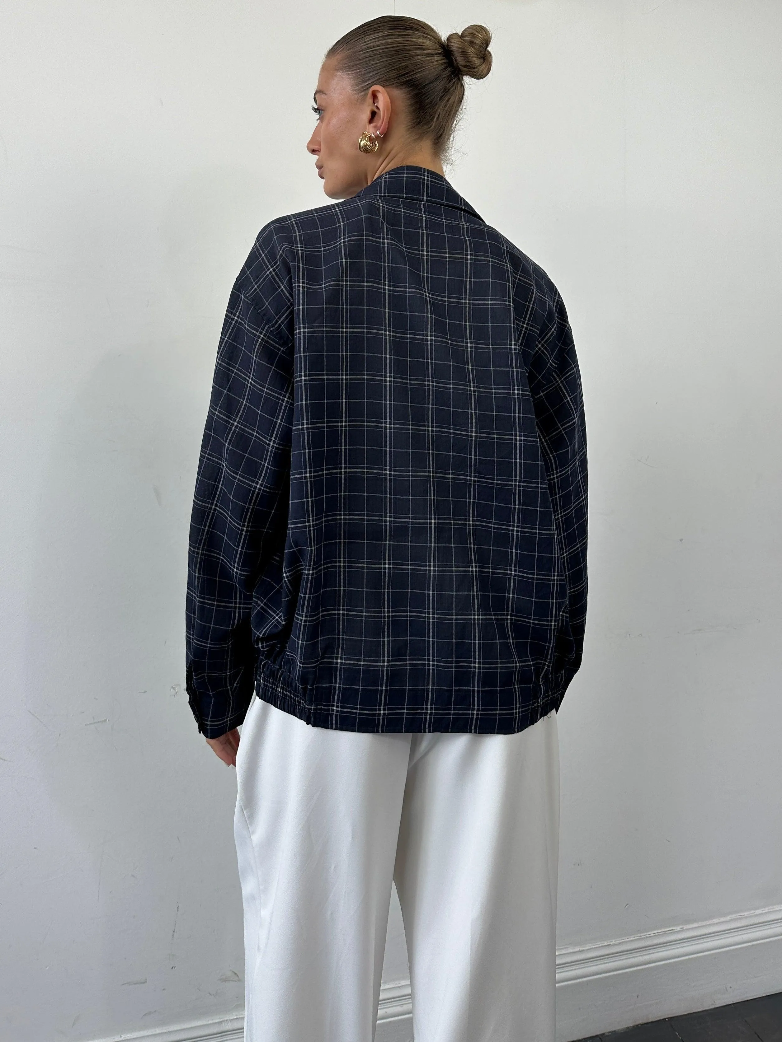 Yves Saint Laurent Check Logo Bomber Jacket - L